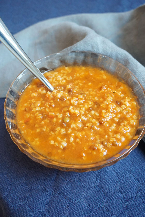 Harira - vegetarische Marokkaanse maaltijdsoep